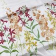 画像2: はぎれ　レトロ　ゆり　りんどう　パステルピンク　花柄　植物　和の花　78×55 (2)