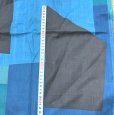 画像2: コットン生地　薄手　モード系　モダン　幾何学　スクエアプリント　ブラウン　グリーン　ブルー　110×450 (2)