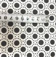 画像2: コットン生地　オックス　綿　レトロドット　プリント　ホワイト　ブラック　110×400 (2)
