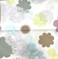 画像1: コットン生地　はぎれ　パステル大きな花柄　レトロ柄　シャツ素材　115×200 (1)