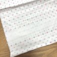 画像3: コットン生地　薄手　白　レトロ　パターン柄　105×200 (3)