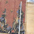 画像2: KESMATEX バティック染め　インドネシア　サロンケバヤ　コットン生地　鳳凰 　ネイビー　レッド　100×226 (2)