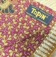 画像4: KESMATEX バティック染め　インドネシア　サロンケバヤ　コットン生地　鳳凰 　ネイビー　レッド　100×226 (4)