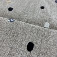 画像2: ふわふわ毛糸刺繍　カーテン生地　はぎれ　ベージュ　70×90 (2)