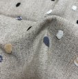 画像3: ふわふわ毛糸刺繍　カーテン生地　はぎれ　ベージュ　70×90 (3)