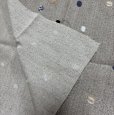 画像5: ふわふわ毛糸刺繍　カーテン生地　はぎれ　ベージュ　70×90 (5)