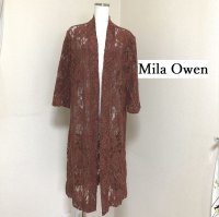 画像1: Mila Owen（ミラ オーウェン） カーディガン ロング レース ブラウン Ｆ 夏