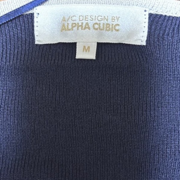 画像5: ALPHA CUBIC レディース ロング ニットカーディガン ボタンレス ネイビー オールシーズン 通勤 きれいめ 羽織り M (5)