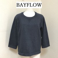 画像1: BAYFLOW ショート丈 レディース ニット セーター ネイビー