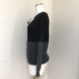 画像3: KETTY アンゴラモヘヤ クルーネック ニット セーター 長袖 黒×グレー (3)
