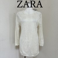 画像1: タグ付き ZARA ザラ レディース サマーニット 接触冷感ニット 長袖 アイボリー L