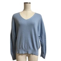 画像1: 処分品　URBAN RESEARCH　ROSSO　レディース　セーター　長袖　Vネック　ライトブルー