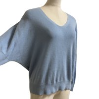 画像2: 処分品　URBAN RESEARCH　ROSSO　レディース　セーター　長袖　Vネック　ライトブルー