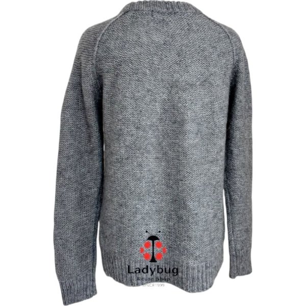 画像4: HUMAN　 WOMAN　ヒューマンウーマン　レディース　モヘヤブレンド　セーター　模様編みニット　長袖ニット　グレー (4)