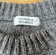 画像6: HUMAN　 WOMAN　ヒューマンウーマン　レディース　モヘヤブレンド　セーター　模様編みニット　長袖ニット　グレー (6)