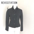 画像1: REVISITATION リヴィジテーション コーデュロイ きれいめジャケット黒 (1)