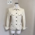 画像1: ICB ウール きれいめジャケット オフホワイト 7号 (1)