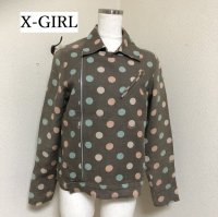 画像1: X-GIRL エックスガール ジップアップ ジャケット アウター 秋 リネン