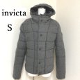 画像1: invicta  インビクタ ウール メンズ ダウンジャケット S フード付き グレー (1)