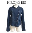 画像1: HIROKO BIS エッセンシャル ヒロコビス 　レディース　 ライダースジャケット　デニム　ジージャン  レディース アウター (1)