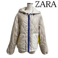 画像1: ZARA（ザラ）　レディース　撥水　ウォーターリペレント　キルティングジャケット　フード付き