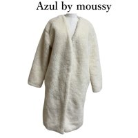 画像1: Azul by moussy　アズール　レディース　ボアコート　アイボリー　M