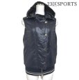 画像1: 23区SPORTS　レディース　フード付き　ダウン風ベスト　中綿ベスト　ネイビー　チェック　L　 (1)