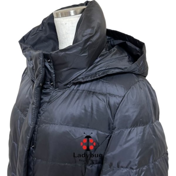 画像6: 23区　洗える　レディース　ロングダウンコート　シレータフタ ブラック　黒　38号 (6)