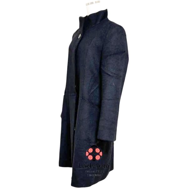 画像2: 23区　レディース　カシミヤコート　スタンドカラーコート　ウールカシミヤビーバー 　黒　ブラック　38号 (2)