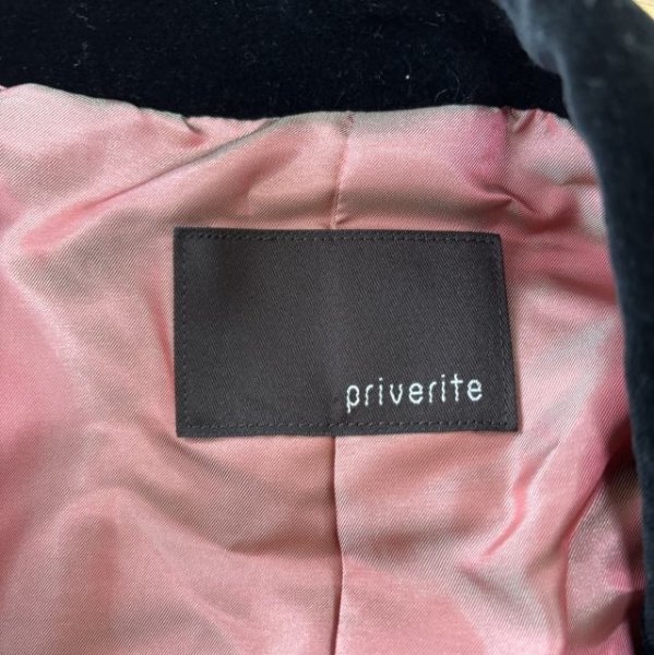 画像4: PRIVELITE　ベロア　テーラードジャケット　黒　ブラック　M (4)