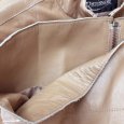 画像7: 古着　羊革　シープスキン　レディース革ジャン　ジップアップブルゾン　ベージュ　9号 (7)