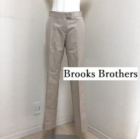 画像1: Brooks Brothers ブルックスブラザーズ レディース センタープレスパンツ きれいめ ベージュ オフィス ９号M 夏