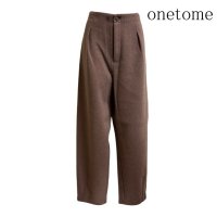 画像1: onetome（ワントゥーミー）レディース　あったかパンツ　極厚　パラシュートパンツ　ダークブラウン