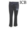 画像1: ICB　レディース　スティックパンツ　黒　ブラック　無地　9号　春　夏 (1)