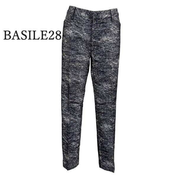 画像1: バジーレ28　BASILE28　レディース　パンツ　ブラック　黒まだら　42号　LL (1)
