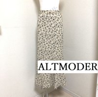 画像1: アルトモーダ  ALTMODER マーメイド ロングスカート アイボリー M 春 秋 パンプス リボン パフューム 花の刺繍