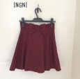 画像1: INGNI 　イング　ミニスカート　サーキュラースカート えんじ　 (1)