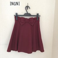 画像1: INGNI 　イング　ミニスカート　サーキュラースカート えんじ　