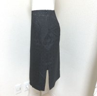 画像2: フェリシモコレクション きれいめタイトスカート 黒 ダマスク柄 ５号 秋
