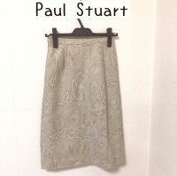 画像1: Paul Stuart（ポール・スチュアート） ペーズリースカート ベージュ 7号