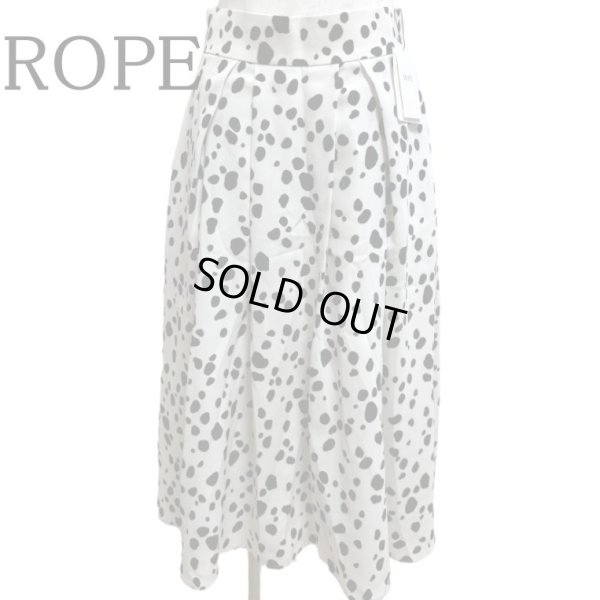 画像1: ROPE' ロペ　レディース　ロングスカート　ダルメシアンプリント　接触冷感　スカート　ホワイト (1)