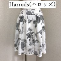 画像1: Harrods(ハロッズ) チュールレースティアード ひざ丈スカート ホワイト 9号 M