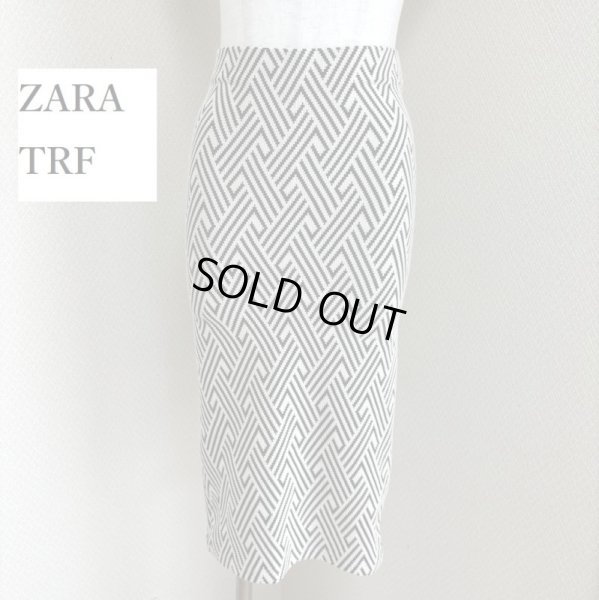 画像1: ZARA TRF　レディース　タイトスカート　ナロースカート　幾何学　ジオメトリック柄　ミディ　Ｓ　春　夏 (1)
