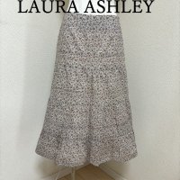 画像1: LAURA ASHLEY (ローラアシュレイ)　レディース　ミモレスカート　ティアードスカート　ペーズリープリント　夏　9号