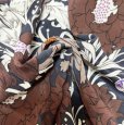 画像6: マッキントッシュロンドン　ギャザースカート　膝丈　ブラウン　秋色　花柄　M (6)