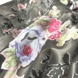 画像8: グランターブル　シルク　ロング　ワンピース　黒　花柄　ノースリーブ (8)