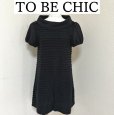 画像1: TO BE CHIC(トゥービーシック)　レディース　ティアード　チュニック　ミニワンピース　ブラック　半袖　秋 (1)