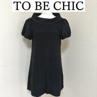 画像1: TO BE CHIC(トゥービーシック)　レディース　ティアード　チュニック　ミニワンピース　ブラック　半袖　秋