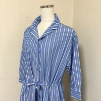 画像2: AfternoonTea　wardrobe(アフタヌーンティー) レディース　ロングワンピース　シャツワンピース　7分袖　ストライプ　MR　秋