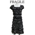 画像1: FRAGILE フラジール　レディース　ワンピース　半袖　小花柄　フラワープリント　黒　36号　秋 (1)